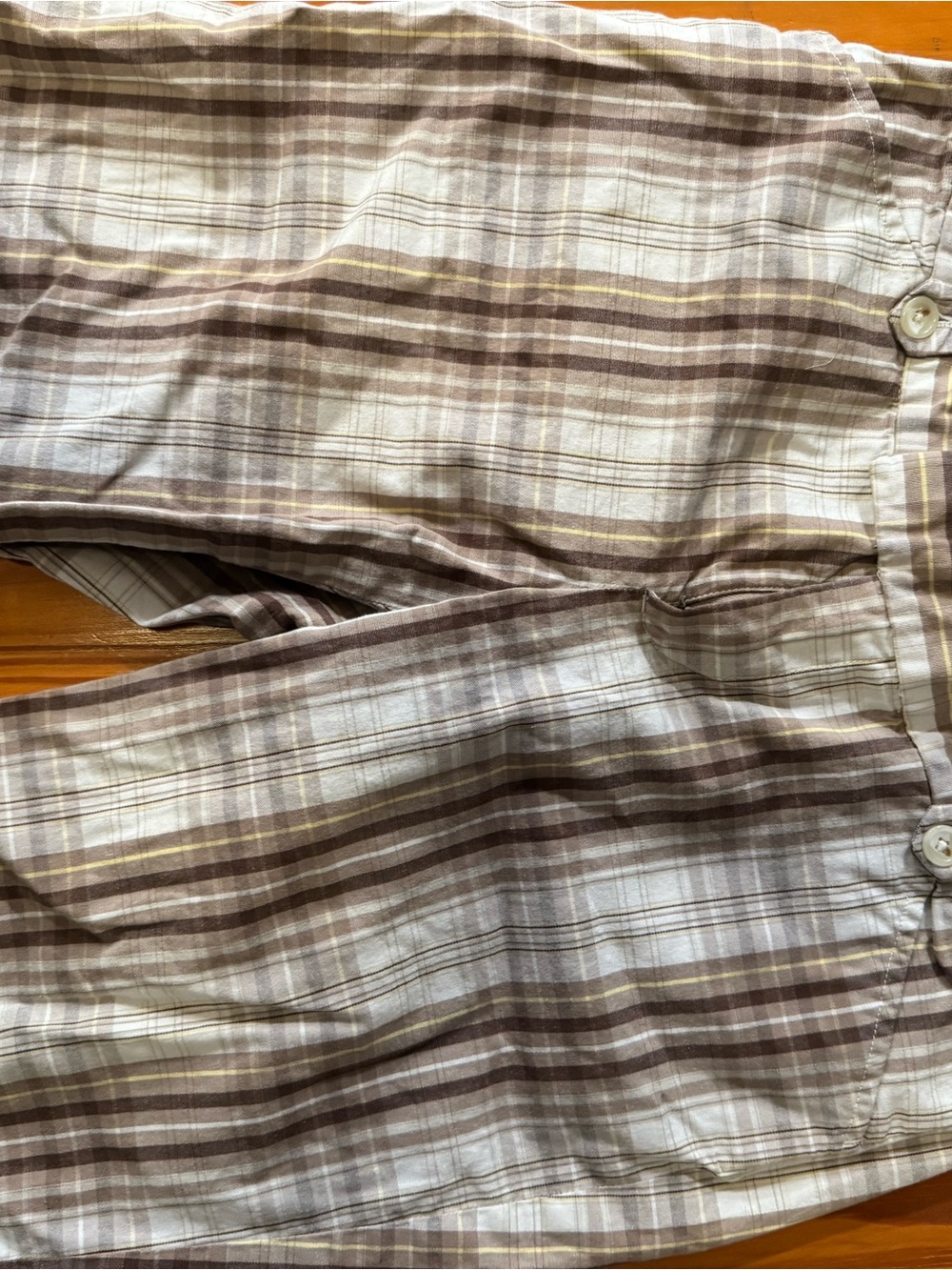 Women’s Brown Plaid Button-Up Shirt - Unbranded